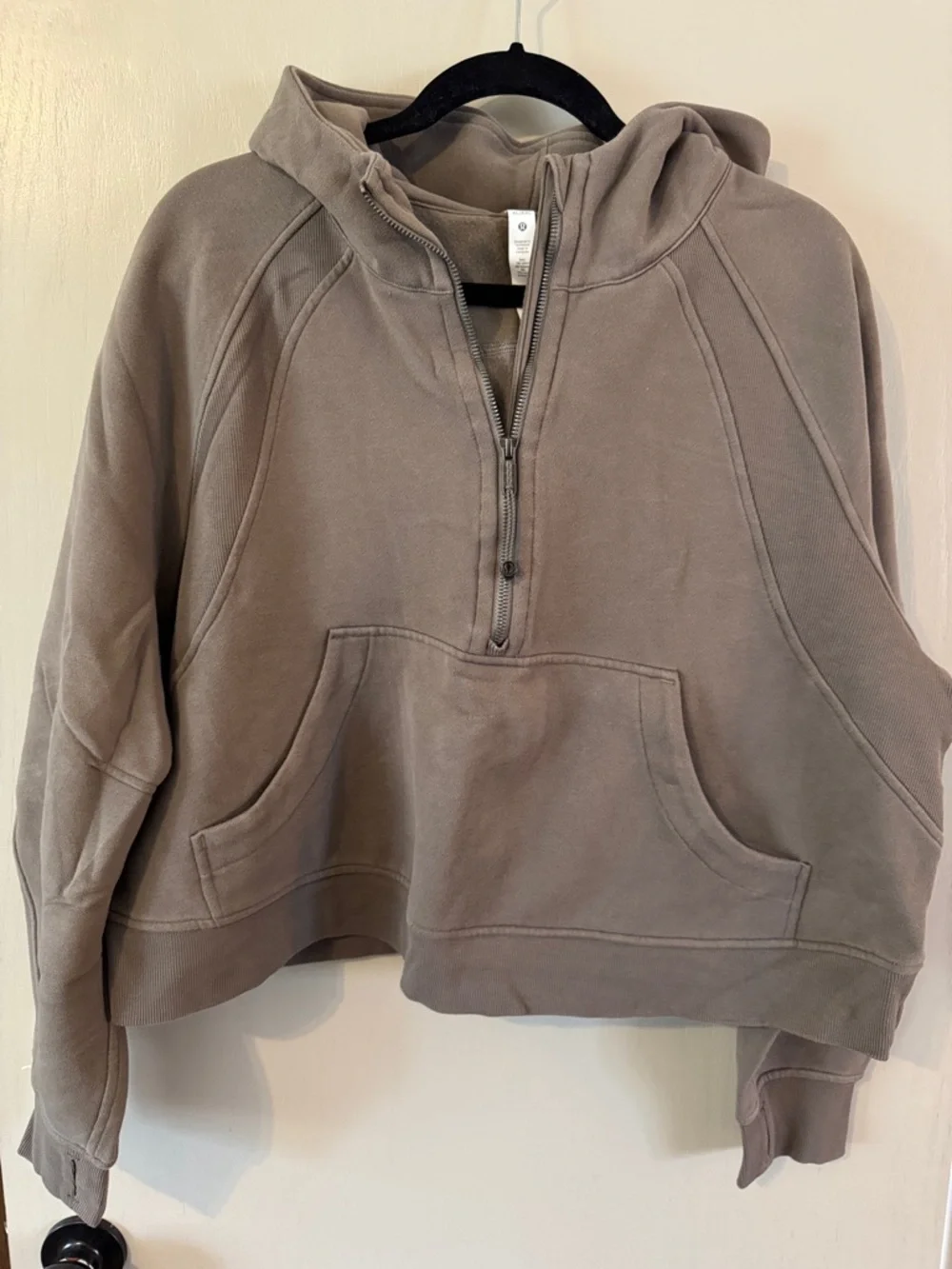 lululemon athletica Scuba Oversized Half‑Zip Hoodie - Nomad Brown - Picture 6 of 8